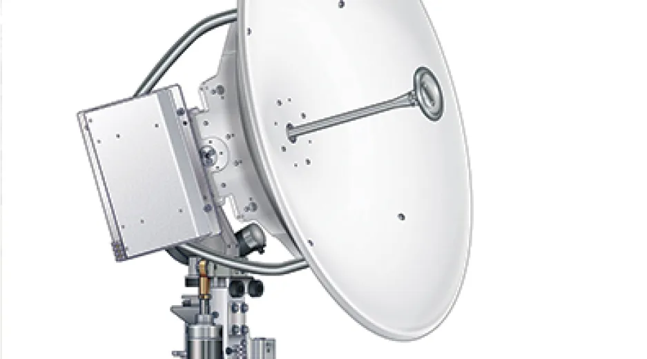 Technical illustration of Cobham maritime satellite communications antenna
