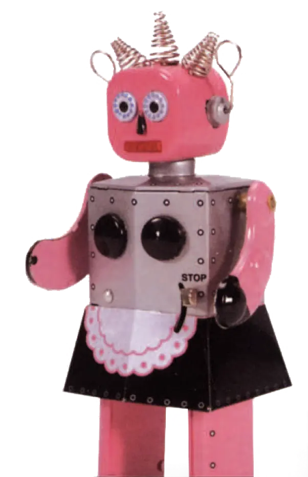 Pink toy maid robot